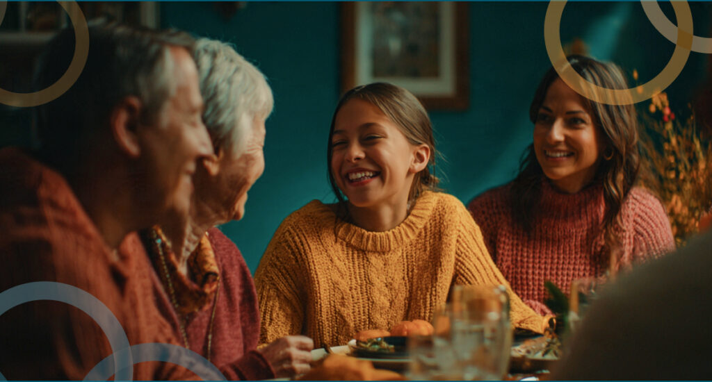family of different generations at a celebration